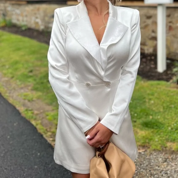 Bronx and Banco white blazer dress size xs - Picture 3 of 4